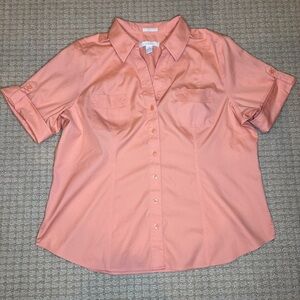 Chico’s No Iron Short Sleeve Button Up